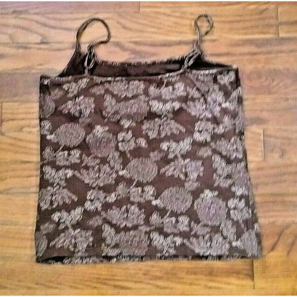 Old Navy Perfect Fit Womens Tank Top Size Large Floral Print Adjustable Straps - Picture 2 of 4